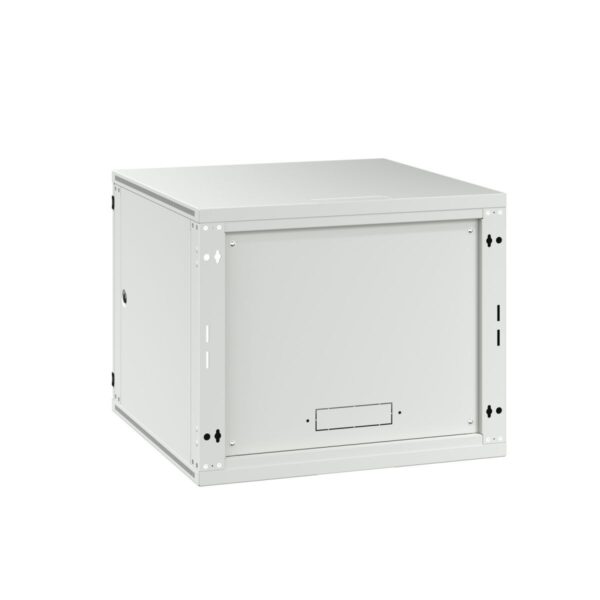 Coffret mural 6UH 19" LxPxH 530x400x332mm, gris Porte vitrée, parois tôle – Image 2